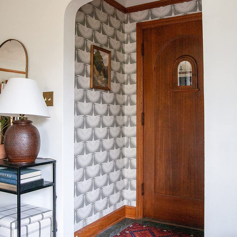 Tempaper x Genevieve Gorder Chalk Feather Flock Removable Peel and Stick Wallpaper, 20.5 in X 16.5 ft, Made in the USA - Image 4